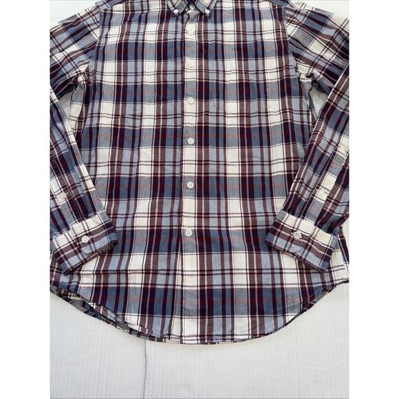 Sewn For J. Crew Cotton Classic Plaid Button-Up Shirt Men’s Blue White Red Sz S - Picture 6 of 12